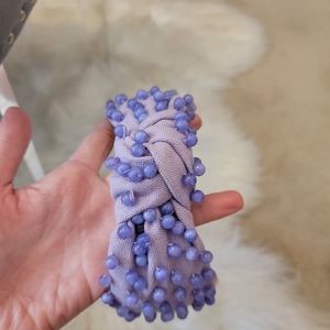 Lele Sadoughi purple beaded headband